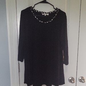 Rose & Olive Black Embellished Blouse